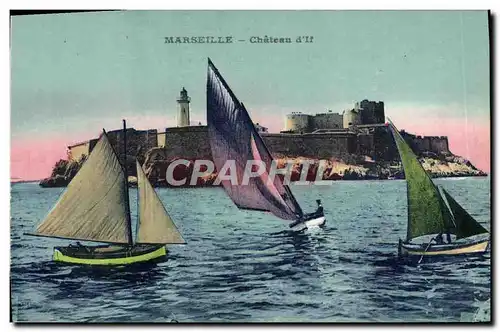 Cartes postales Marseille Le Chateau d&#39If Bateaux