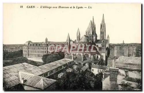 Cartes postales Caen L&#39Abbaye aux Hommes et le Lycee