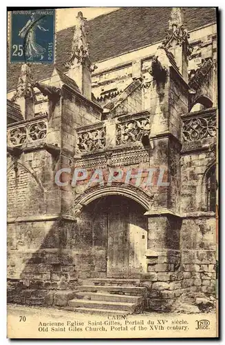 Ansichtskarte AK Caen Ancienne Eglise Saint Gilles Portail du 15eme