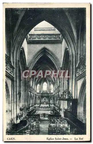 Cartes postales Caen Eglise Saint Jean La nef