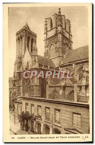 Ansichtskarte AK Caen Eglise Saint Jean et tour Penchee