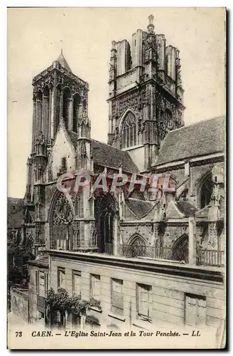 Cartes postales Caen L&#39Eglise Saint Jean et la Tour Penchee