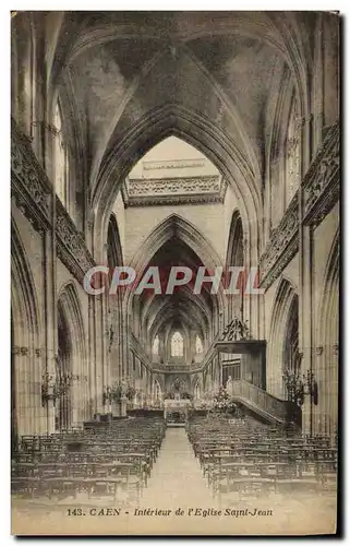 Cartes postales Caen Interieur de L&#39Eglise Saint Jean