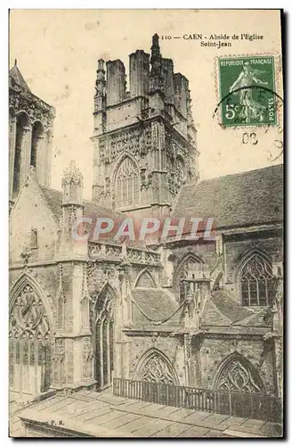 Ansichtskarte AK Caen Abisde de L&#39Eglise Saint jean