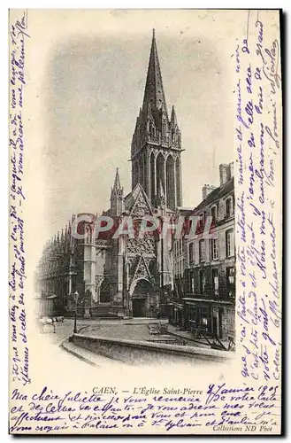 Cartes postales Caen Eglise Saint Pierre