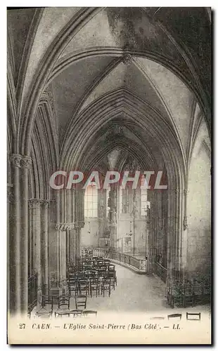 Cartes postales Caen L&#39Eglise Saint Pierre Bas cote