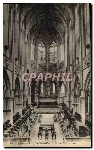 Cartes postales Caen L&#39Eglise Saint Pierre La nef