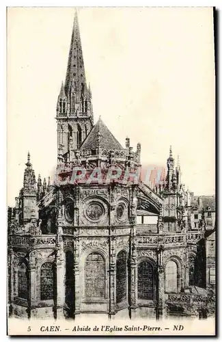 Cartes postales Caen Abside de L&#39Eglise Saint Pierre