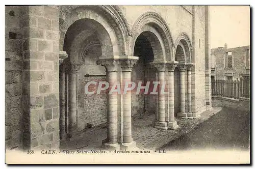 Cartes postales Caen Vieux Nicolas Arcades Romaines