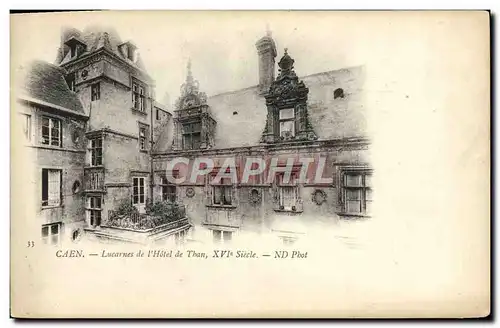 Cartes postales Caen Lucarnes de L&#39Hotel de Than