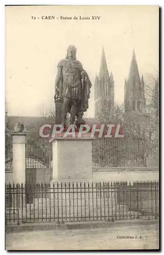 Ansichtskarte AK Caen Statue de Louis XIV