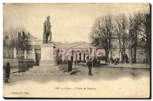 Ansichtskarte AK Caen Le Palais du Justice Tramway