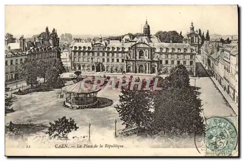 Ansichtskarte AK Caen La Place de la Republique