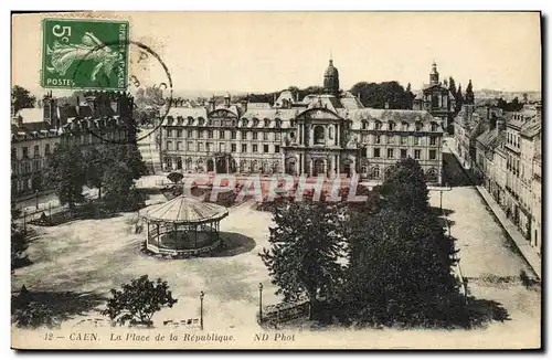 Ansichtskarte AK Caen La Place de la Republique