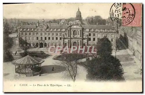 Ansichtskarte AK Caen La Place de la Republique