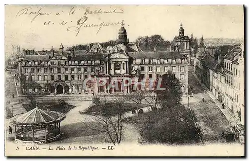 Ansichtskarte AK Caen La Place de la Republique