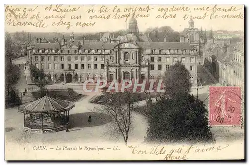 Ansichtskarte AK Caen La Place de la Republique