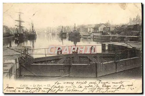 Cartes postales Caen Le Port Bateaux