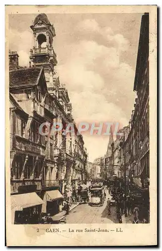 Cartes postales Caen La Rue Saint Jean