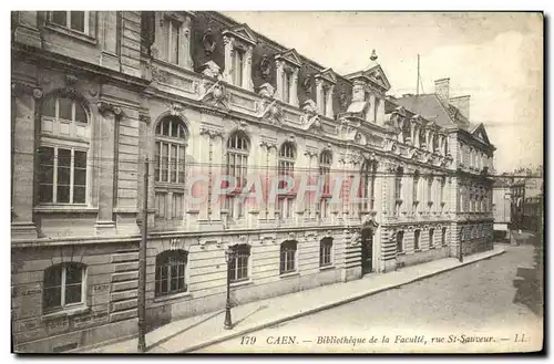 Cartes postales Caen Bibliotheque de la Faculte Rue St Sauveur