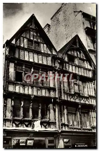 Moderne Karte Caen Vieille Maison Rue Saint Pierre Jacqueline