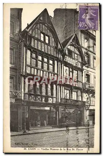 Ansichtskarte AK Caen Vieilles Maisons de la Rue Saint Pierre Jacqueline