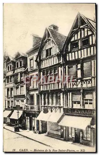 Cartes postales Caen Vieille Maison Rue Saint Pierre Levrard