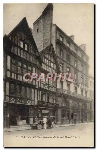 Ansichtskarte AK Caen Les Maisons de Bois de Saint Pierre Jacqueline Automobile