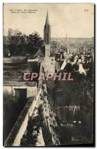 Ansichtskarte AK Caen Vue Generale Prise du Vieux Chateau