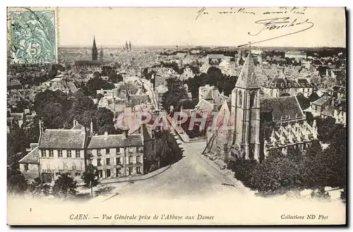 Cartes postales Caen Vue Generale Prise de L&#39Abbaye Aux Dames