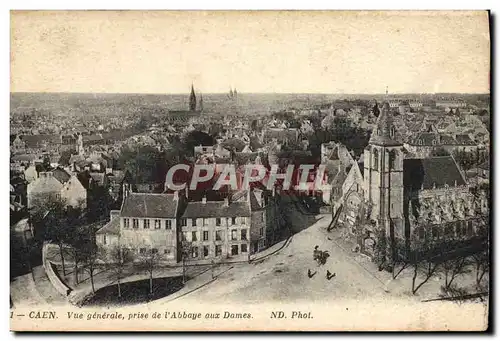 Cartes postales Caen Vue Generale Prise de L&#39Abbaye Aux Dames