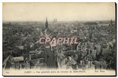 Ansichtskarte AK Caen Vue Generale Prise du Clocher de Saint Pierre