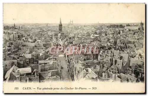 Ansichtskarte AK Caen Vue Generale Prise du Clocher de Saint Pierre