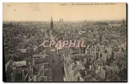 Ansichtskarte AK Caen Vue Generale Prise du Clocher de Saint Pierre