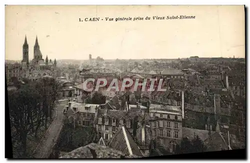 Cartes postales Caen Vue Prise du Vieux Saint Etienne