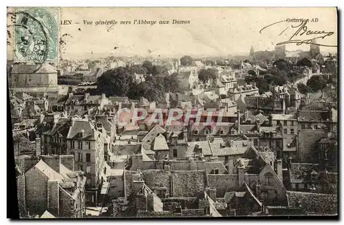 Cartes postales Caen Vue Generale Vers L&#39Abbaye Aux Dames