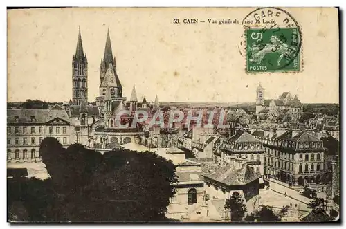 Cartes postales Caen Vue Generale Prise du Lycee