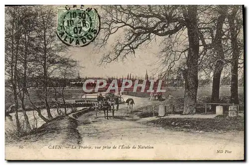 Ansichtskarte AK Caen La prairie Vue prise de l&#39ecole de natation