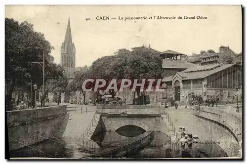 Cartes postales Caen La Poissonnerie et L&#39Abreuvoir du Grand Odon