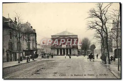 Ansichtskarte AK Caen Le Boulevard du theatre