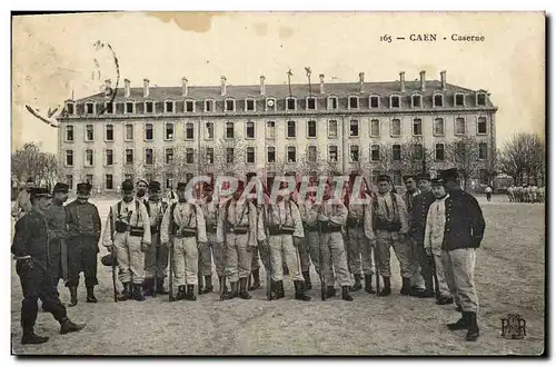 Cartes postales Caen Caserne Militaria