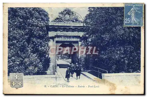 Cartes postales Caen Le Chateau Entree Pont Levis