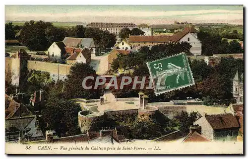 Cartes postales Caen Vue Generale du Chateau Prise de Saint Pierre