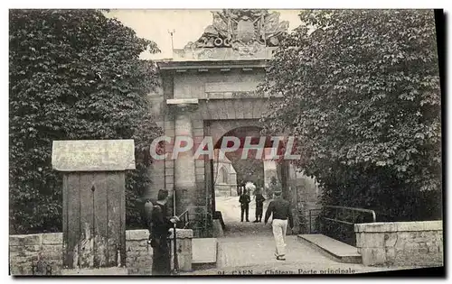 Ansichtskarte AK Caen Chateau Porte principale Militaria