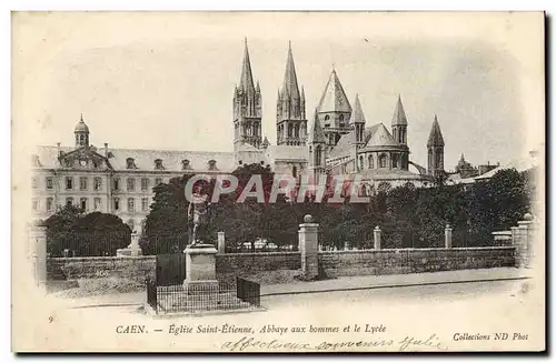 Ansichtskarte AK Caen Eglise Saint Etienne abbaye aux hommes et le lycee