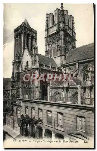 Ansichtskarte AK Caen Eglise Saint Jean et la Tour penchee