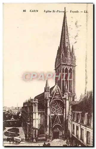 Cartes postales Caen Eglise St Pierre Facade