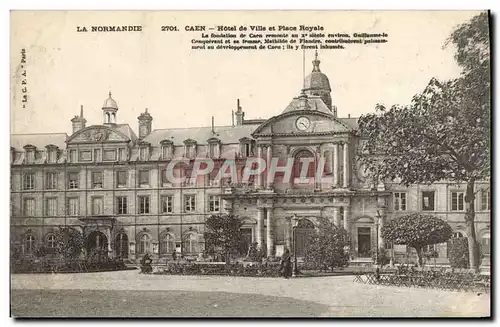 Ansichtskarte AK Caen Hotel de Ville et Place Royale