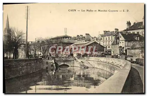 Ansichtskarte AK Caen Les Halles et Marches Couverts