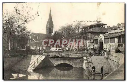 Ansichtskarte AK Caen Le Marche Couvert